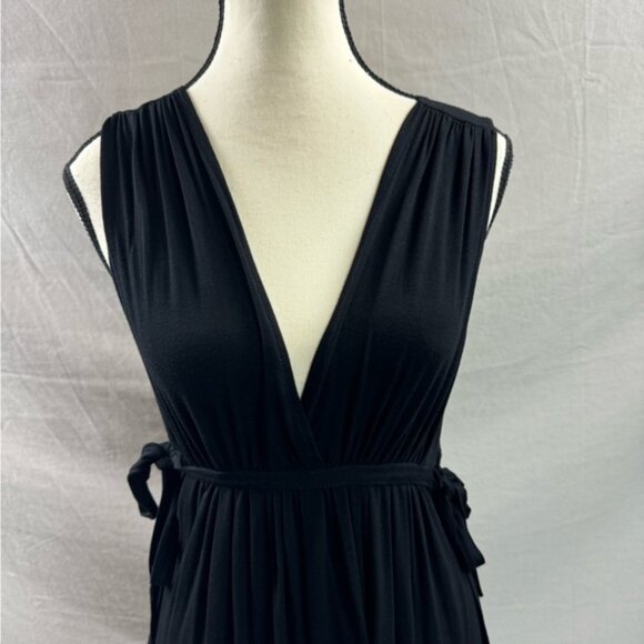 Zara Side Tie Low Back Dress Black - Picture 2 of 6